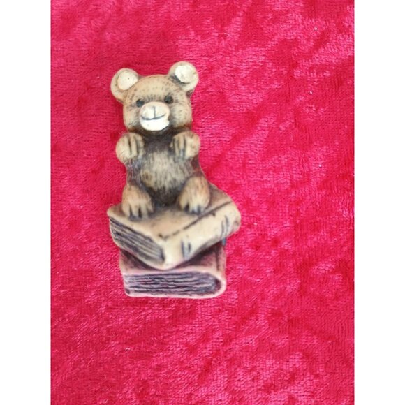 Vintage Bear Shaped Magnet Set Made In Taiwan Playful Bears in Basket Boot on Bo - Picture 4 of 5